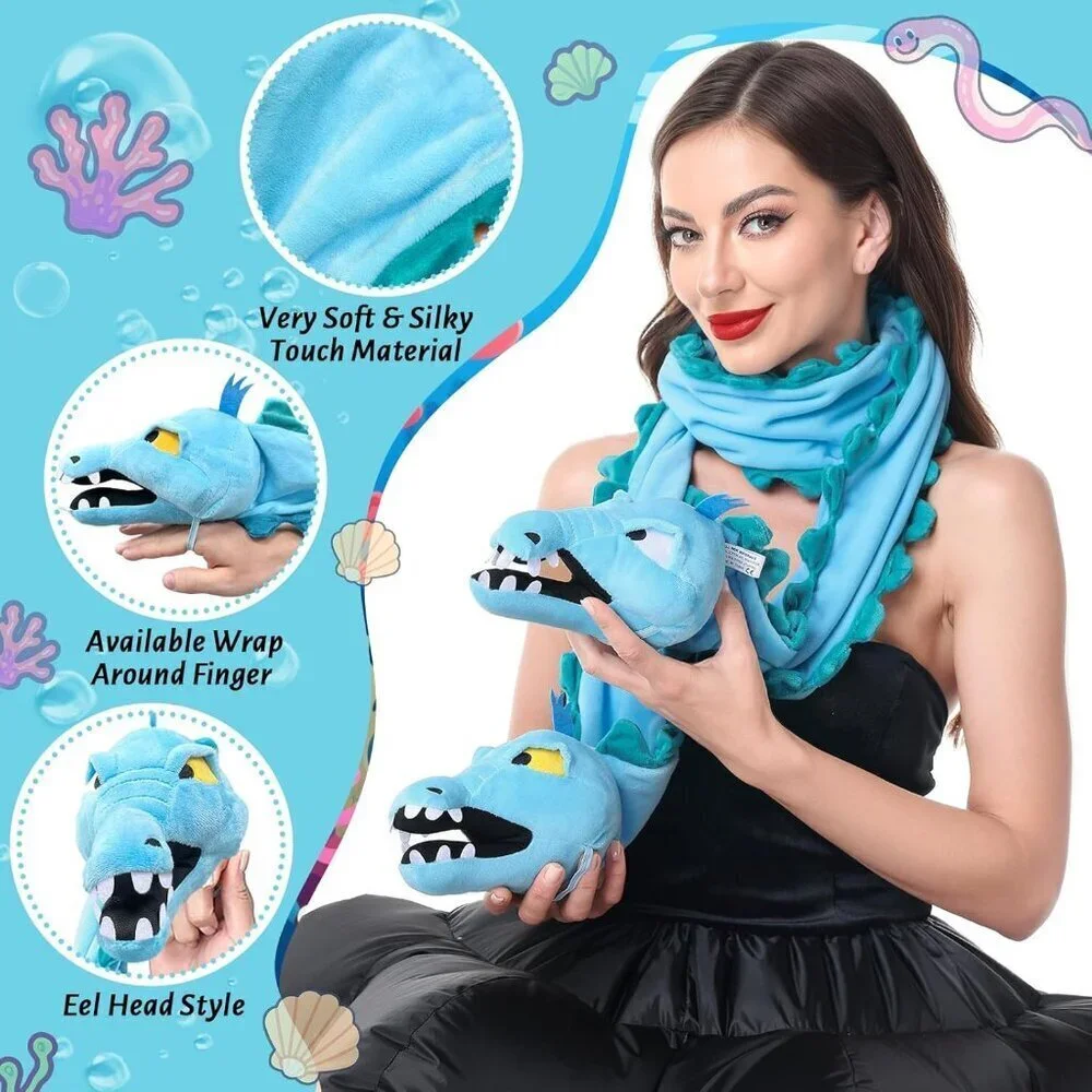 Eel Scarf Costume Women Accessories 73-inch Silky Soft Sea Villain Cosplay